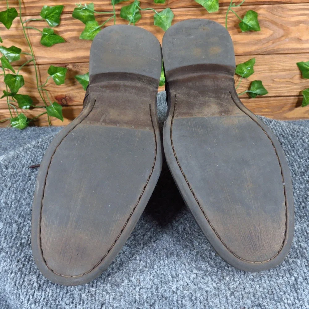 Kenneth Cole Reaction Sew Long Mens Oxford Shoes‎ Size 9 Dress Brown Leather